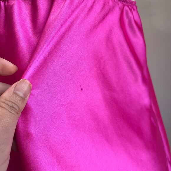 Y2K Victoria Secret Pink Satin Lingerie Tank Top Size Large - Picture 6 of 9